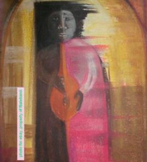 Mujer con mandolina