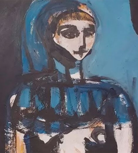 Mujer en azul