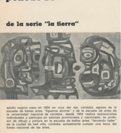 Catálogo de su muestra individual en Lirolay en 1966