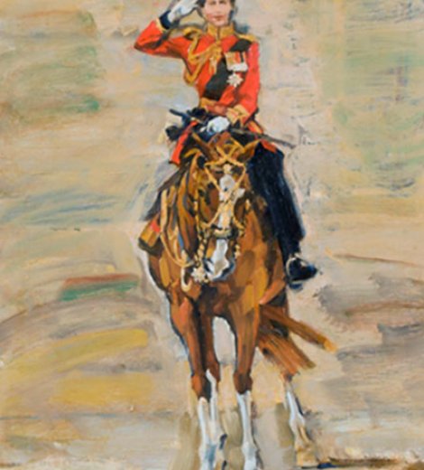 Equestrian portrait of Her Majesty the Queen