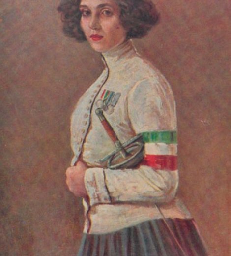 La esgrimista italiana Melina Guardabascio Vita