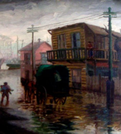 Palos y Pedro de Mendoza, lloviendo 