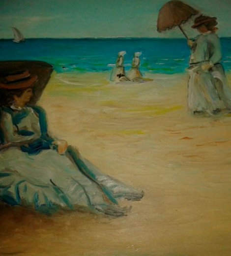 Damas en la playa, Mar del Plata