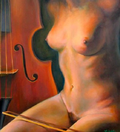 Desnudo con violoncelo