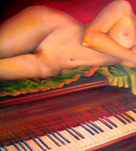 Desnudo y piano