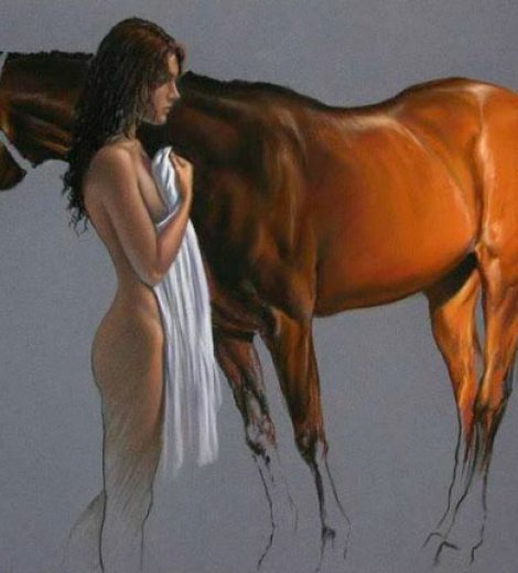 Desnudo y caballo